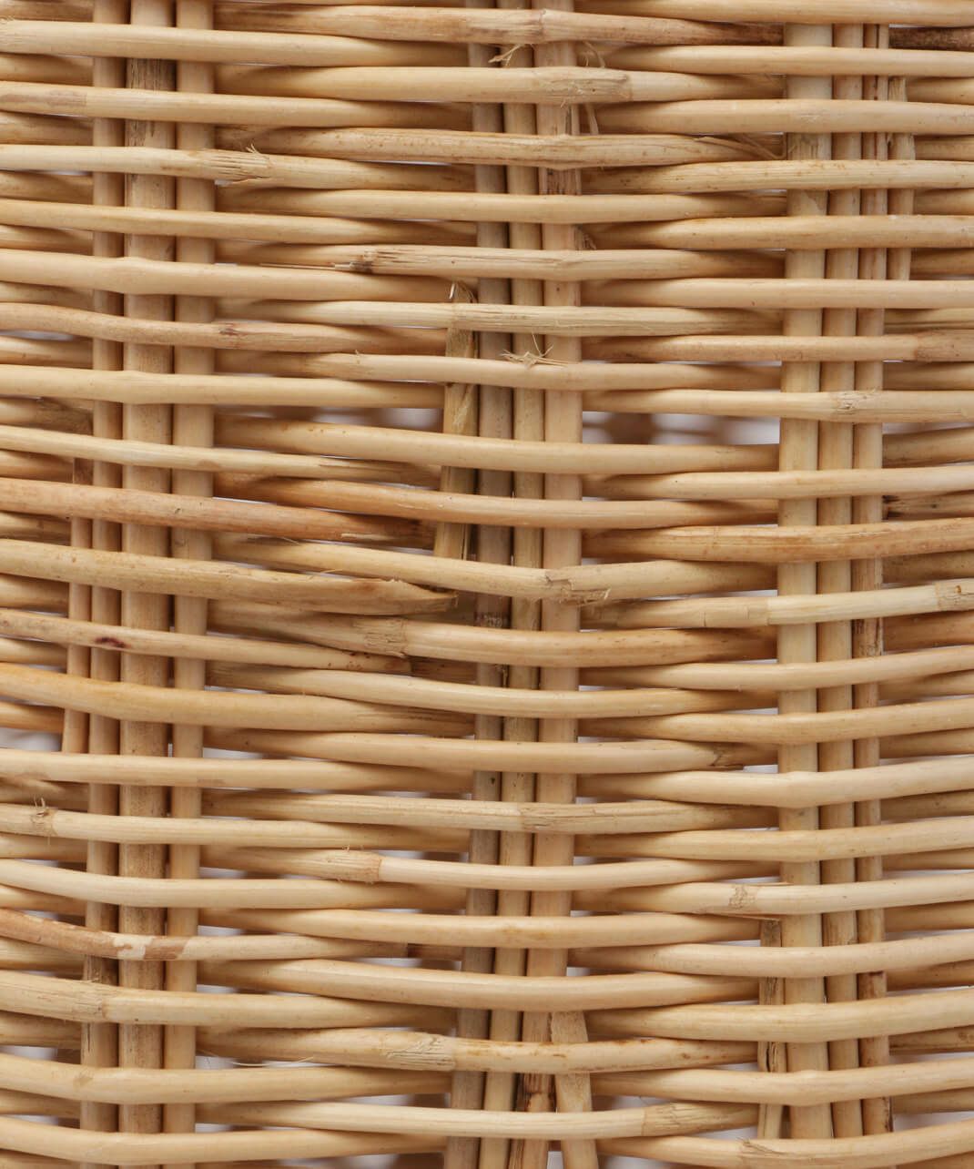 松野屋 / ラタン取手付ラウンドバスケット L7