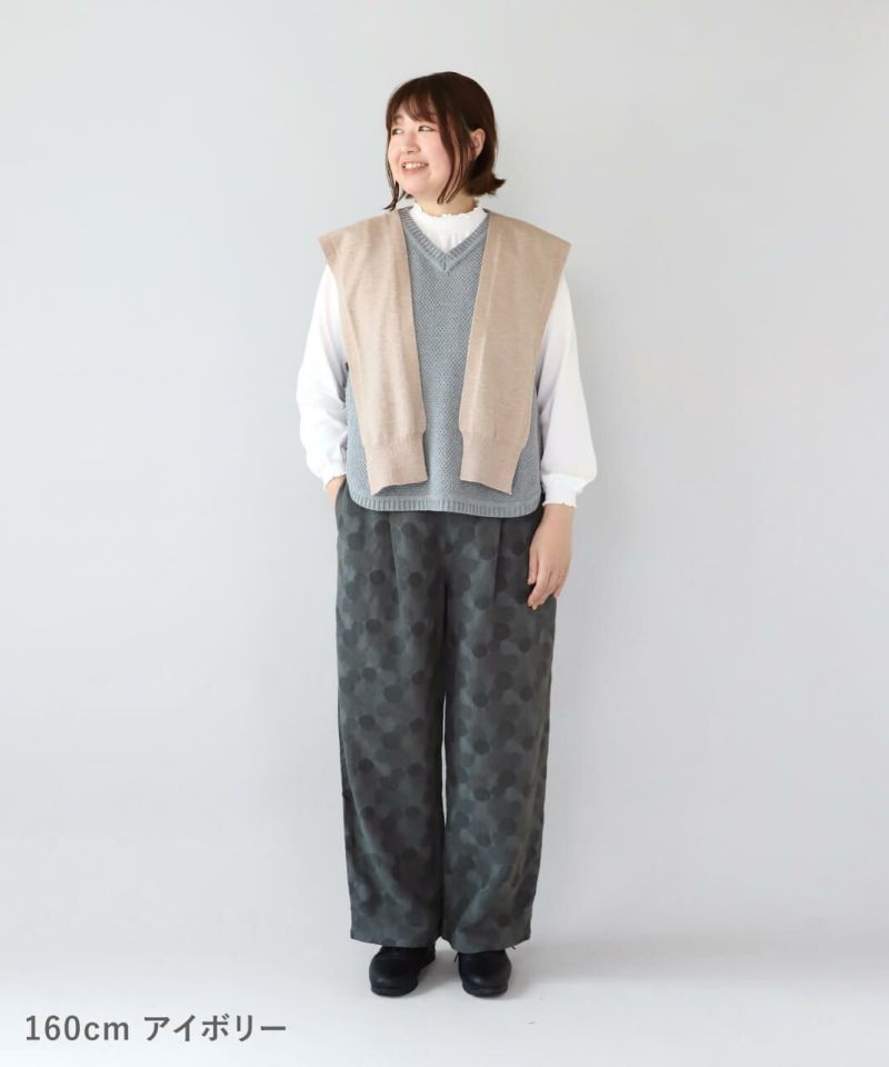 mumokuteki1枚でもインナーでも着られるシャーリングネックカットソー