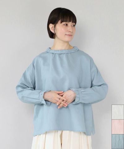 30%off】Bliss bunchコットンリネンのプルオーバーブラウス 