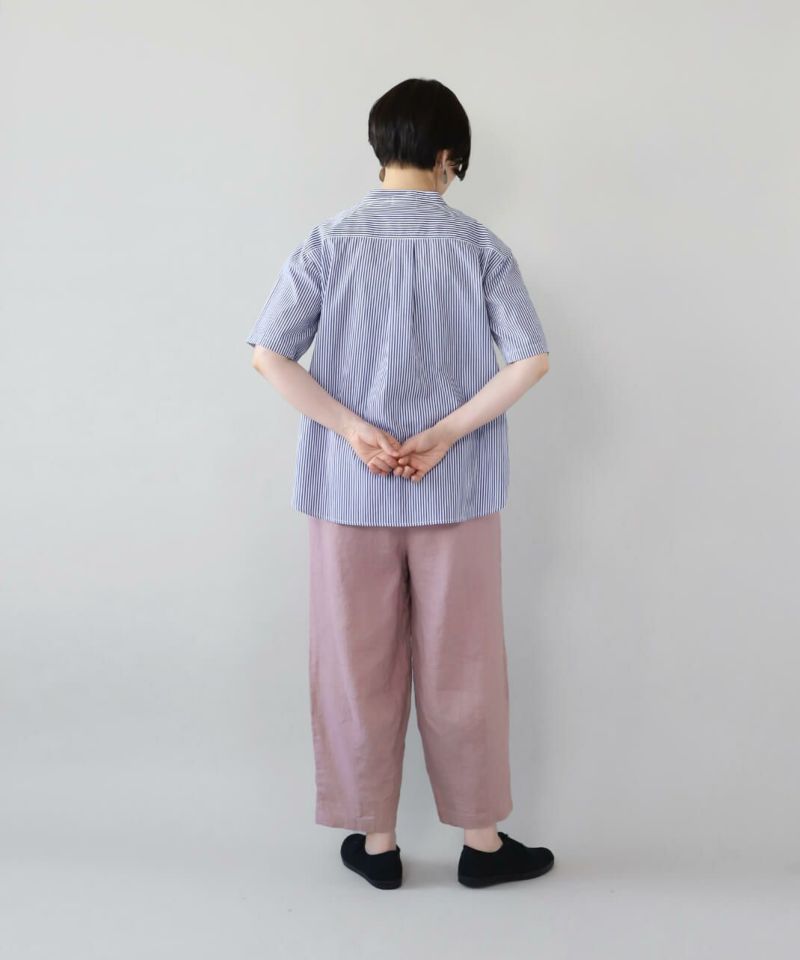 mumokuteki長さが選べる2サイズ展開のリネンコクーンパンツ