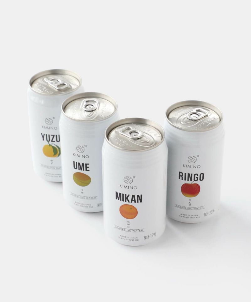果物 kimi KIMINO SPARKLING JUICE LINE UME YUZU RINGO MIKAN ORGANIC