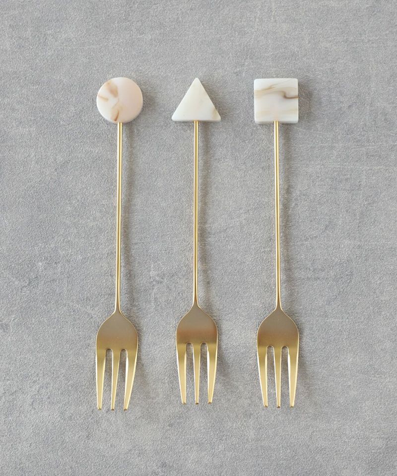 高桑金属アクリルカトラリー ブロック フォーク | mumokuteki