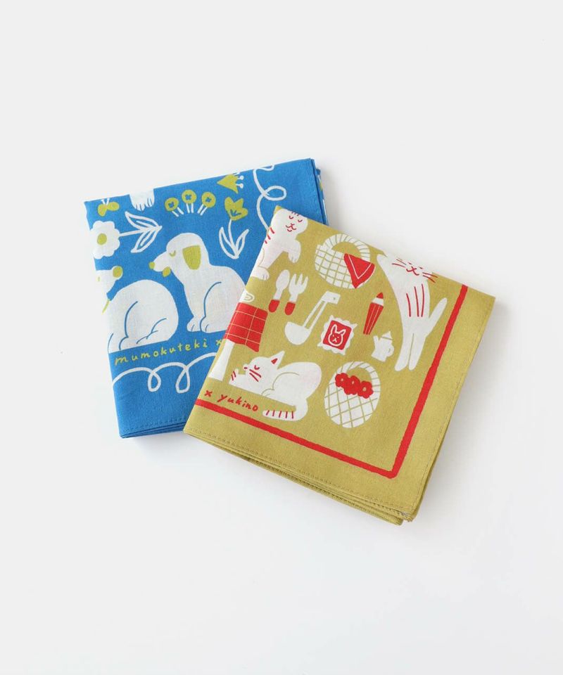mumokuteki×yukino大判コットンハンカチ | mumokutekiオンラインストア