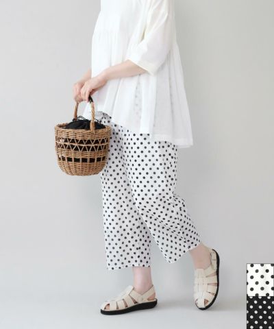 いいネット通販 - 全国送料無料でお届けします 萌 MOYURU モユル ドット柄サルエルパンツ（MOYURU OFFICIAL STORE） パンツ