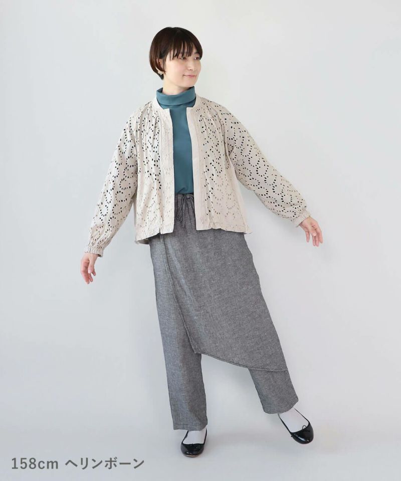 40%off】mumokutekiコットンリネンのエプロンパンツ | mumokutekiオンラインストア