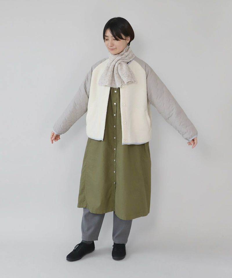 新品タグ付】nachukara ナチュカラ 中綿ボア コンビ ブルゾン
