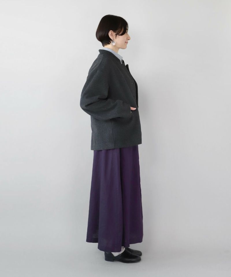 20%off】08Mabリネンのサイドボタンスカート | mumokuteki 20%off】08Mabリネンのサイドボタンスカート | mumokuteki