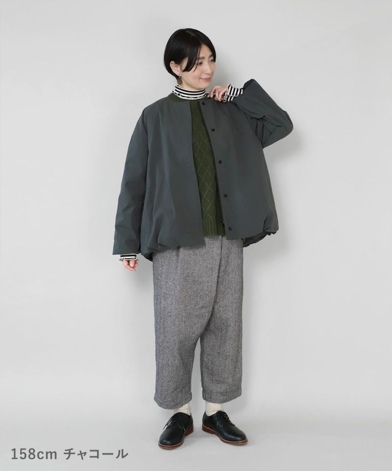 HEAVENLYコットンナイロンの中綿入りバルーンジャケット | mumokuteki