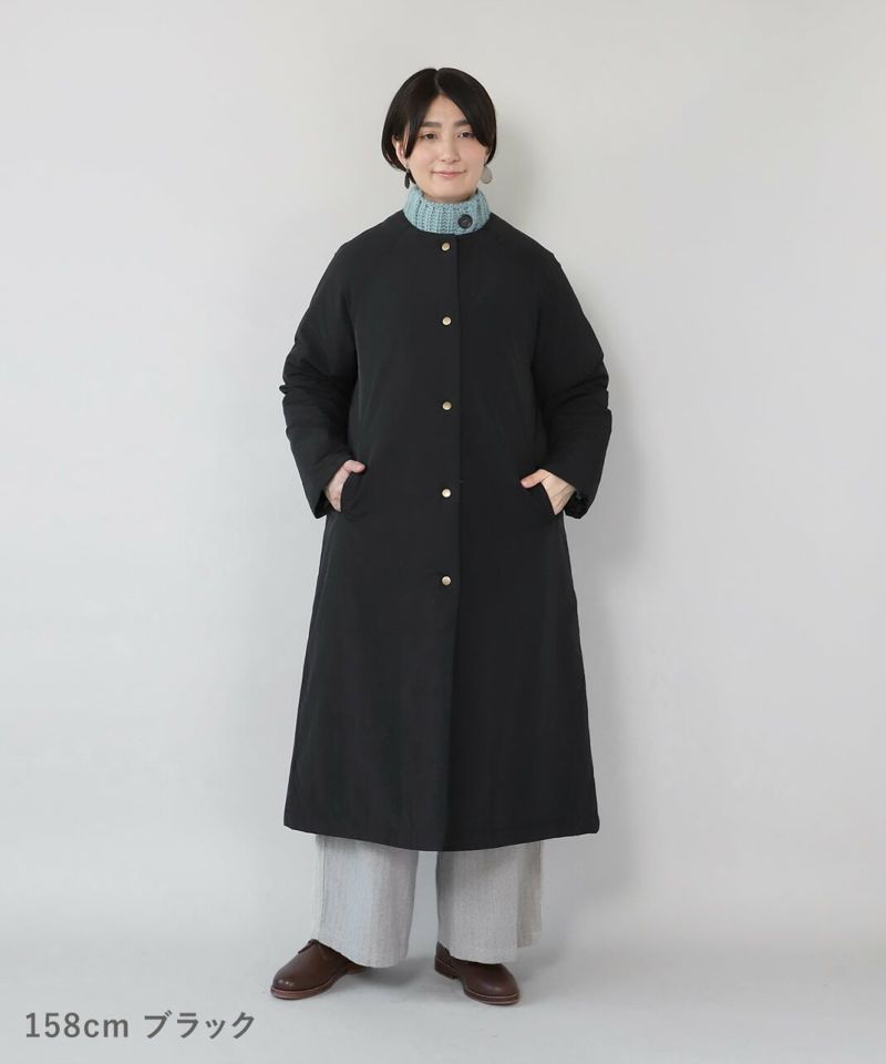 【20%off】mumokuteki軽くて暖かい中綿入りノーカラーコート | mumokutekiオンラインストア