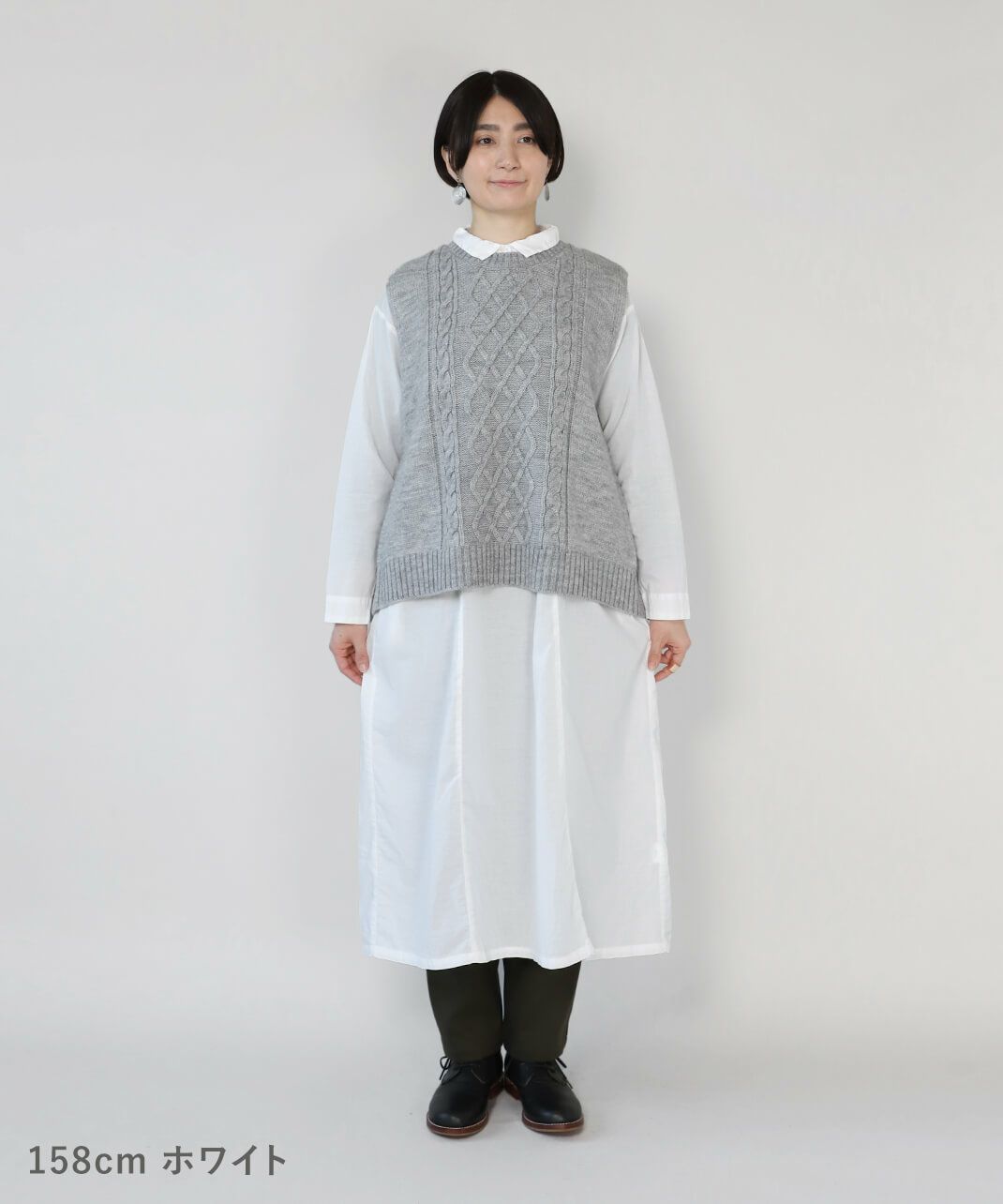 30%off】mumokutekiコットン素材のヘンリーネックワンピース  