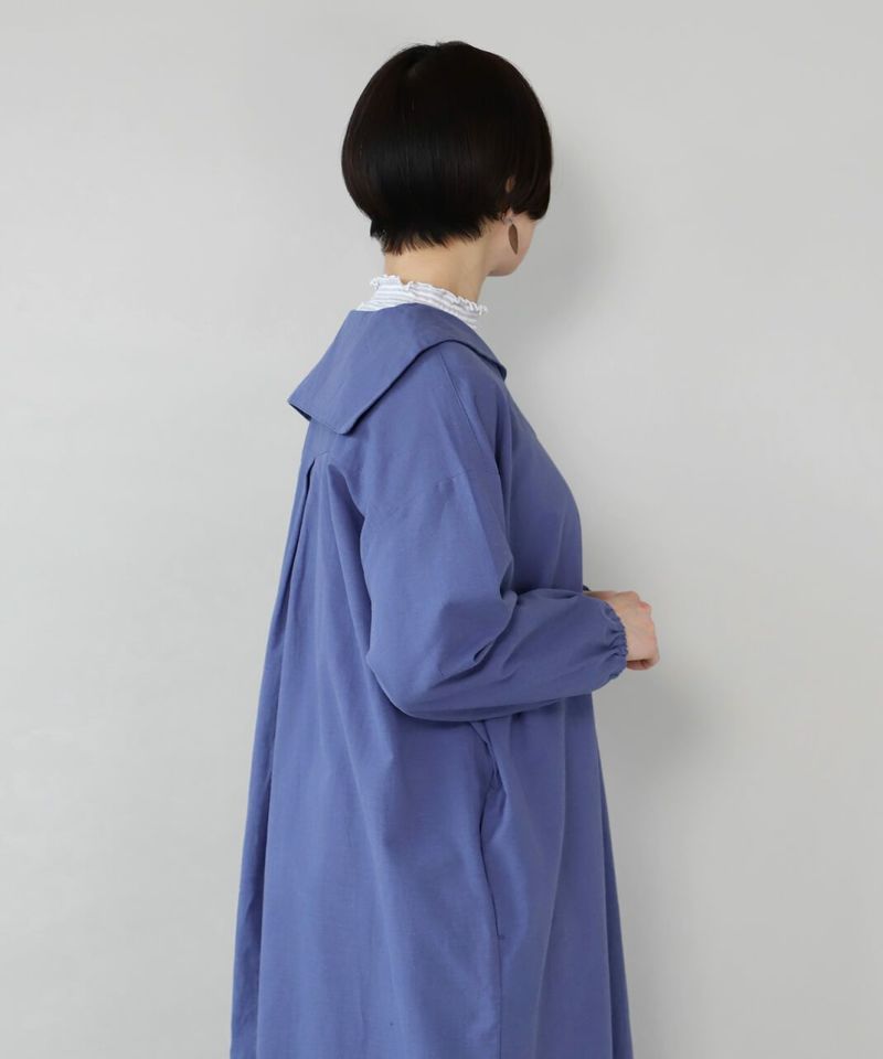 YURK geniet vanコットンリネンのセーラーワンピース