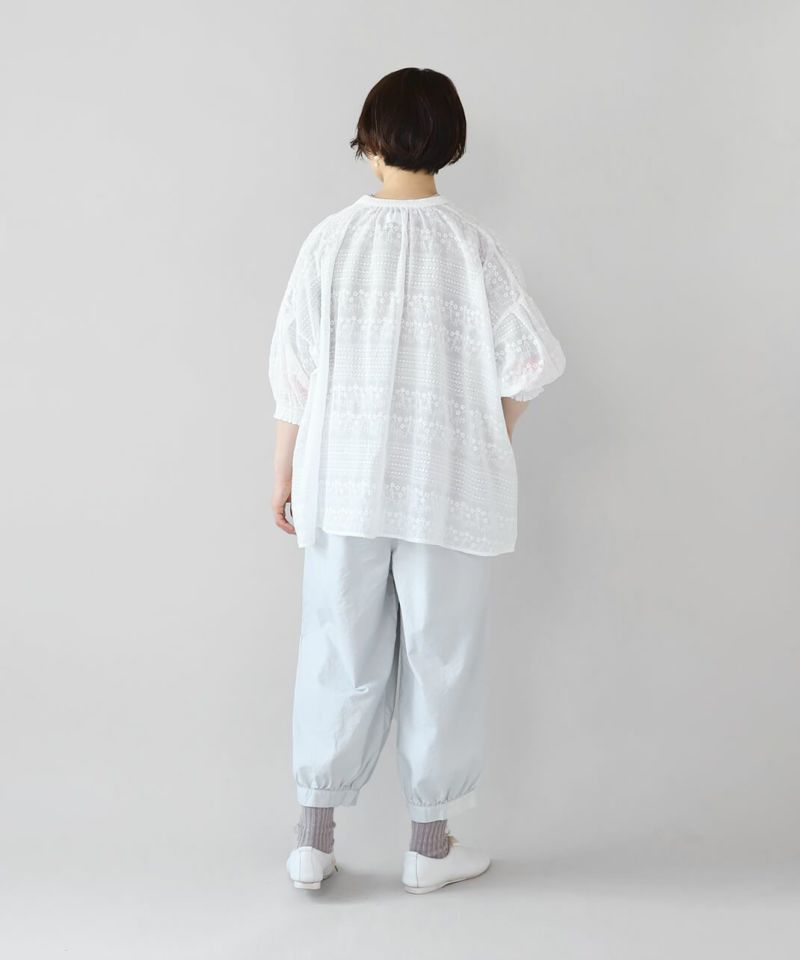 mumokutekiオックス素材のギャザーバルーンパンツ | mumokuteki
