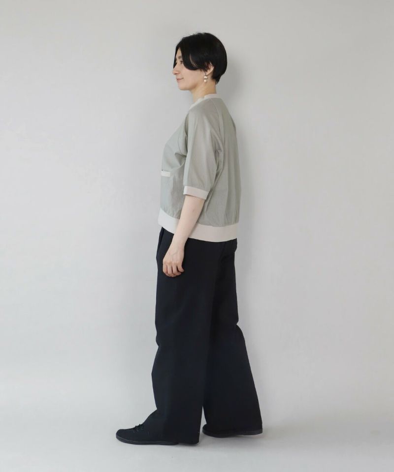 30%off】mumokutekiコットンリネンのポケットプルオーバー
