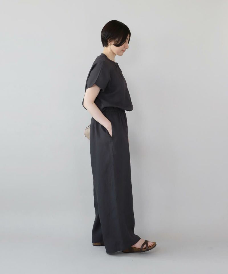 ち⭐︎⭐︎ blue willow リネン オールインワン フレンチスリーブ ち様専用 blue willow リネン オールインワン フレンチスリーブ