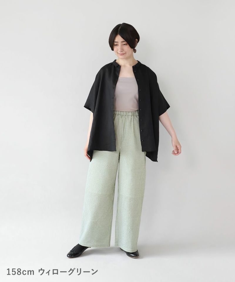 DRIES VAN NOTEN シアサッカー スラックス ギンガムチェック 46 20%off】mumokutekiシアサッカーのギンガムチェックパンツ