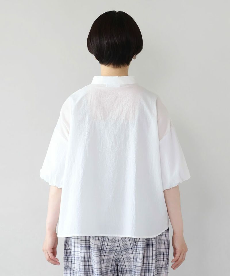 YAE/ヤエ/バルーンブラウス/長袖ブラウス/FREE/コットン/ブルー/YEMYK0123001 中古・古着通販】yae (ヤエ) バルーンブラウス ヤエ