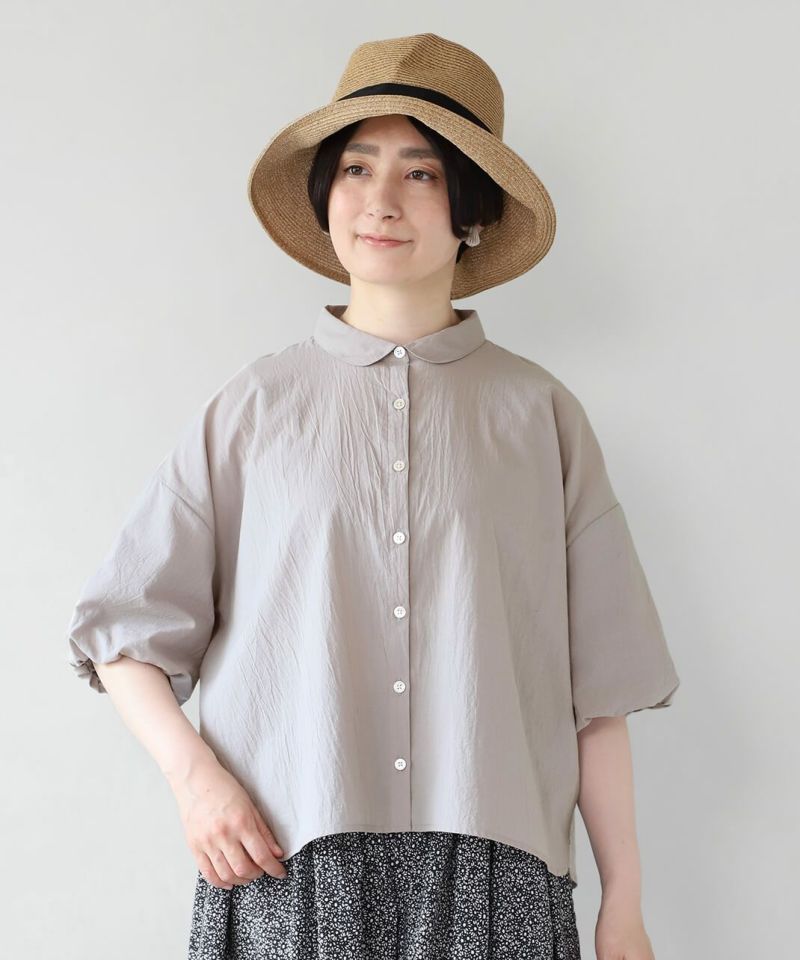 mumokuteki丸襟がかわいいバルーン袖のブラウス | mumokuteki