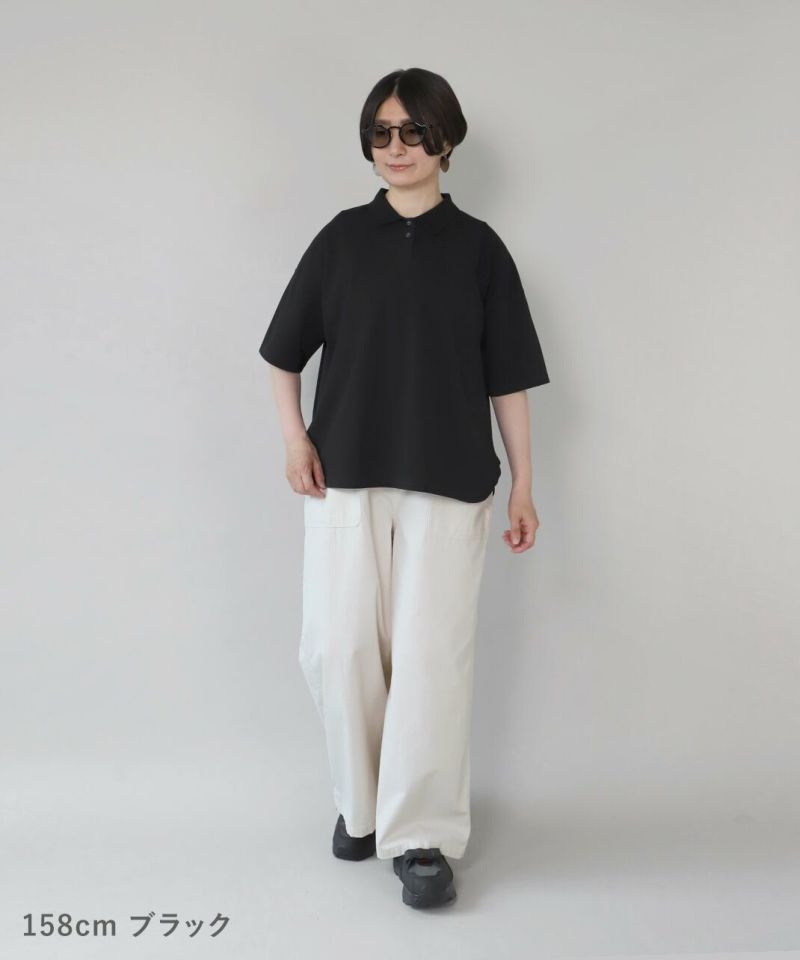 mmmkyh★モンチュラ サンライズ ポロシャツ 黒、白2枚セットM 新品 セール】リラックスルーズベーシックミラノ編みニットポロシャツ