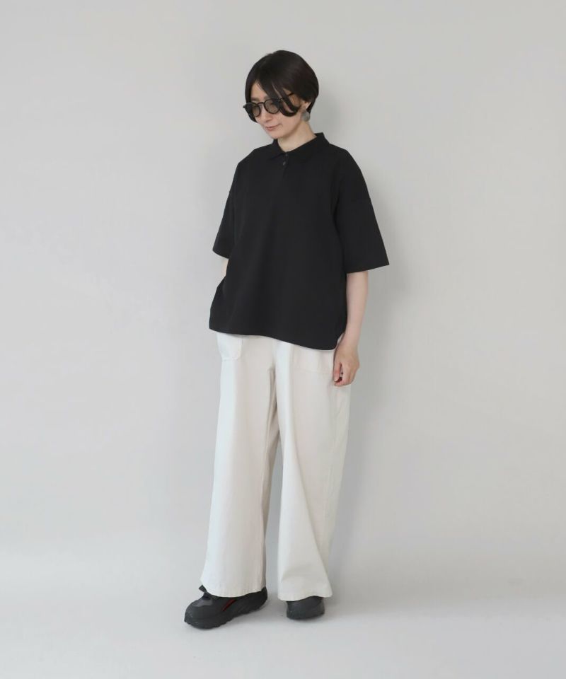 mumokutekiさらりと涼しいワイドポロシャツ | mumokuteki