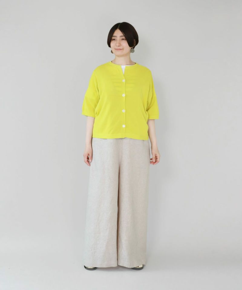 mumokutekiさらっとしたコットンのワイドカーディガン