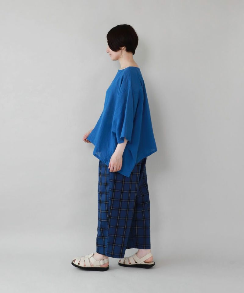 ヒムカシ（現サリゲナク）リネンコットンブラウス黒 コットンシルクテシボリブラウス | Whim Gazette(ウィム