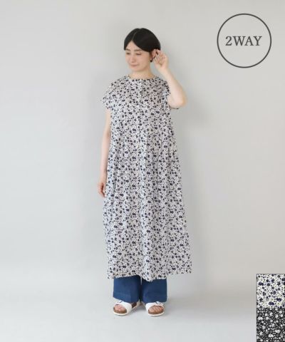 mumokuteki 総柄 ワンピース ワンピース | ナチュラル服のファッションブランドなら