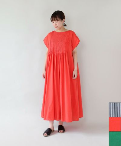 moyan ecri>シアー花柄チェックワンピースopal sheer check