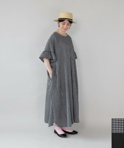mumokuteki 総柄 ワンピース ワンピース | ナチュラル服のファッションブランドなら