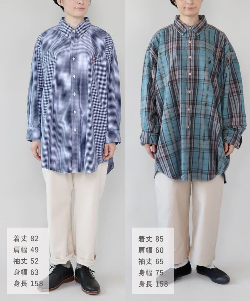 90s Ralph Lauren 古着シャツ 古着 90s Ralph Lauren 「BIG SHIRT」 ワンポイント ポケット付