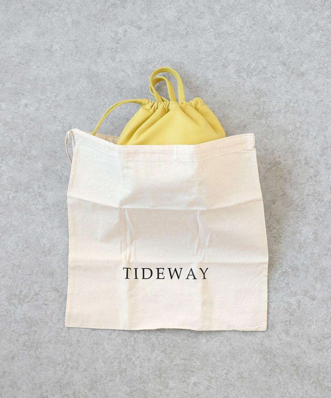 10%off】TIDEWAYソフトな風合いの牛革2WAY巾着バッグ | mumokuteki