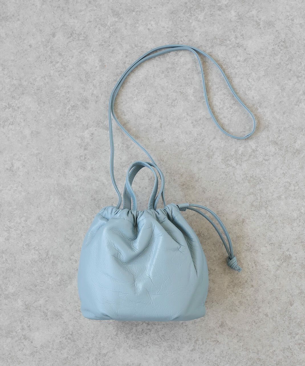 10%off】TIDEWAYソフトな風合いの牛革2WAY巾着バッグ | mumokuteki