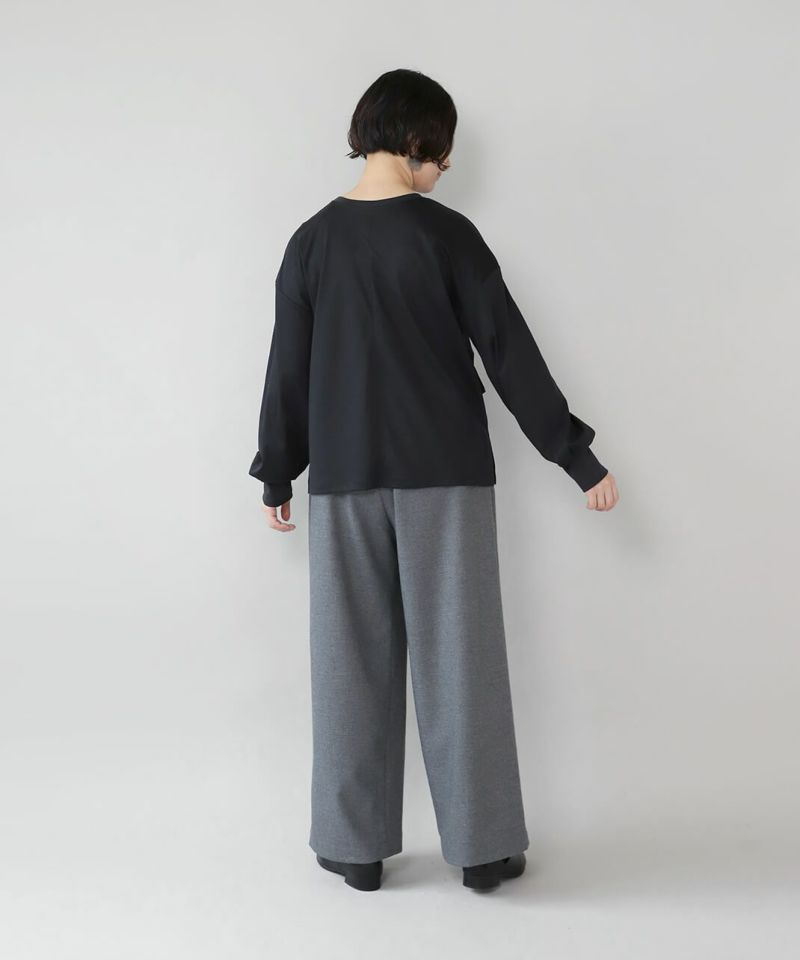 hunchさらさらコットンのフリルデザイン2WAYカットソー | mumokuteki