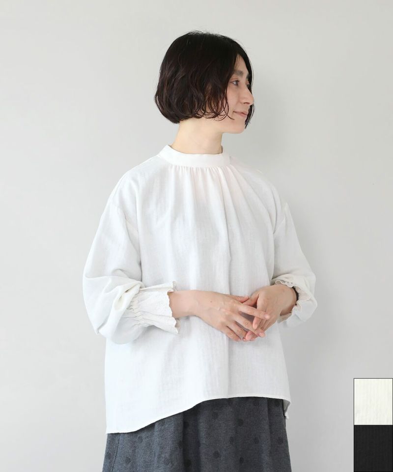 BLAMINK コットンリネンボリュームスリーブトップス BLAMINK コットンリネンボリュームスリーブトップス