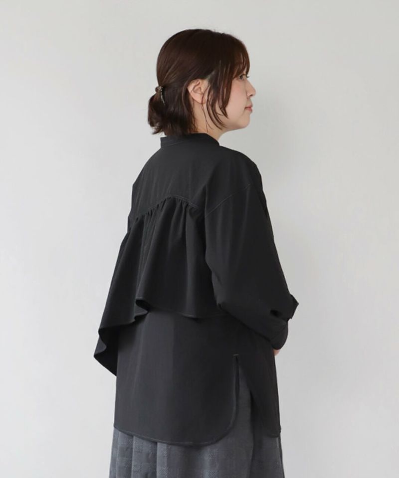 hunchアシンメトリーフリルの2WAYブラウス | mumokutekiオンラインストア