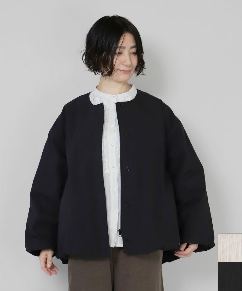 HEAVENLYコットンナイロンの中綿入りバルーンショートコート