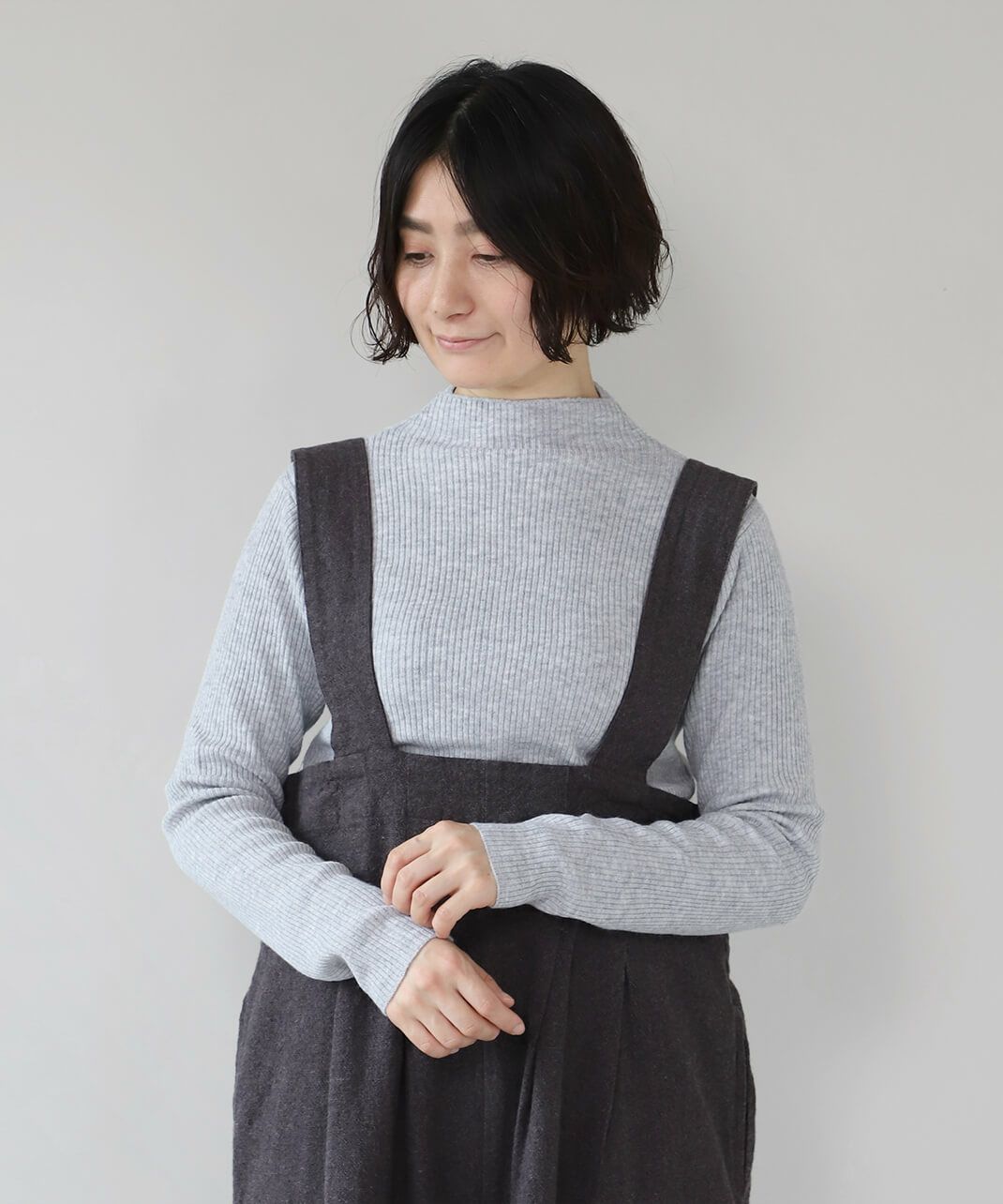 20%off】mumokutekiふんわりした肌触りのボトルネックプルオーバー