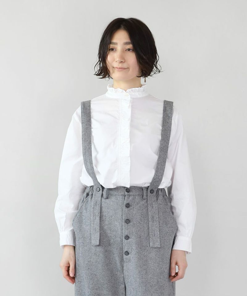 emic:etic サスペンダーパンツ　黒リネン　サイズ2 emic:etic サスペンダーパンツ 黒リネン サイズ2